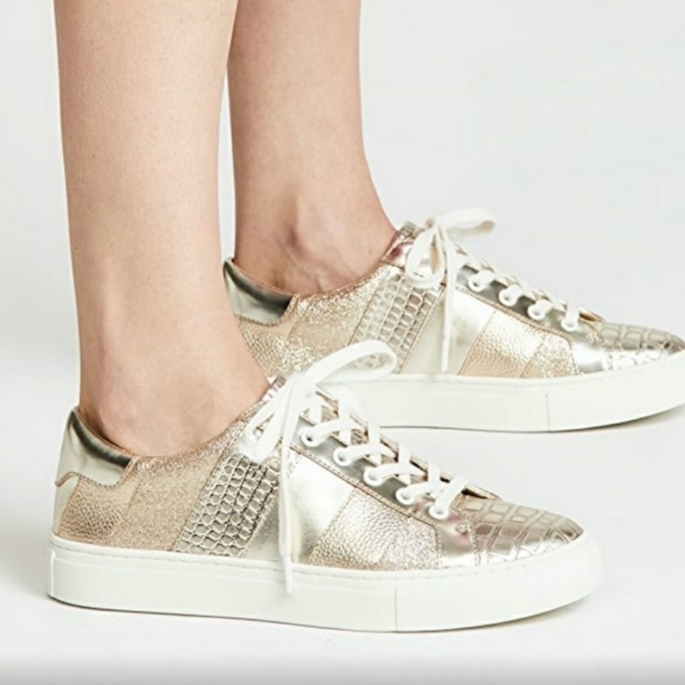 Tory Burch Metallic Gold Sneakers